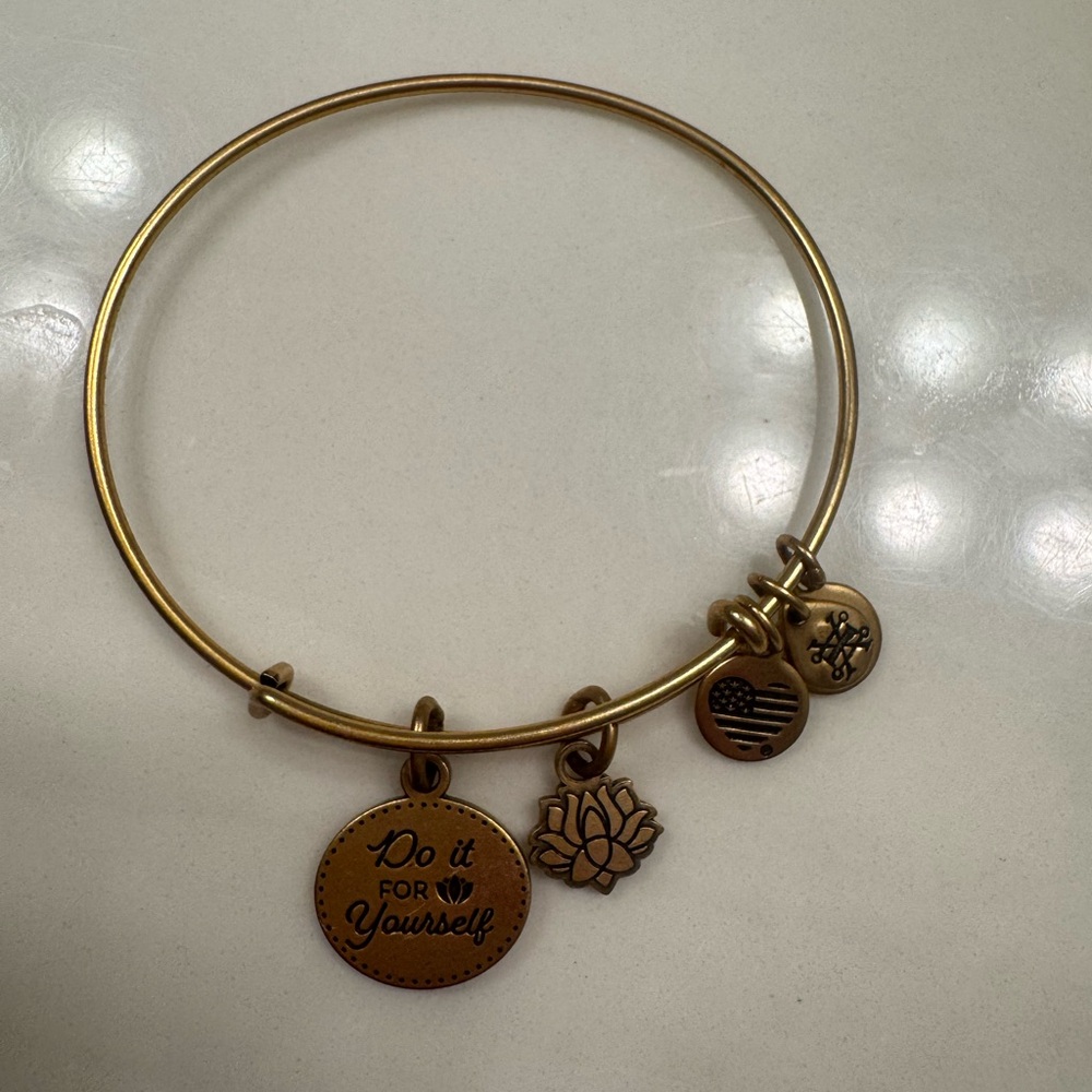 Alex and Ani Gold Charm Bracelet